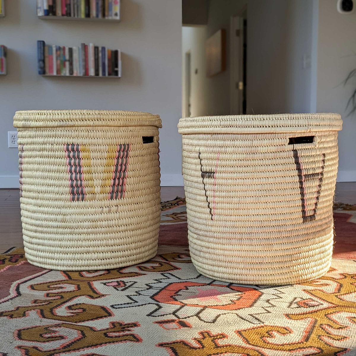 Woven Palm Laundry Basket Set  Modern Laundry Set – The Citizenry