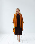 Julahas Mustard Cocoon Coat Cape