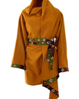 Julahas Mustard Cocoon Coat Cape