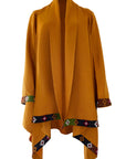 Julahas Mustard Cocoon Coat Cape