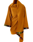 Julahas Mustard Cocoon Coat Cape