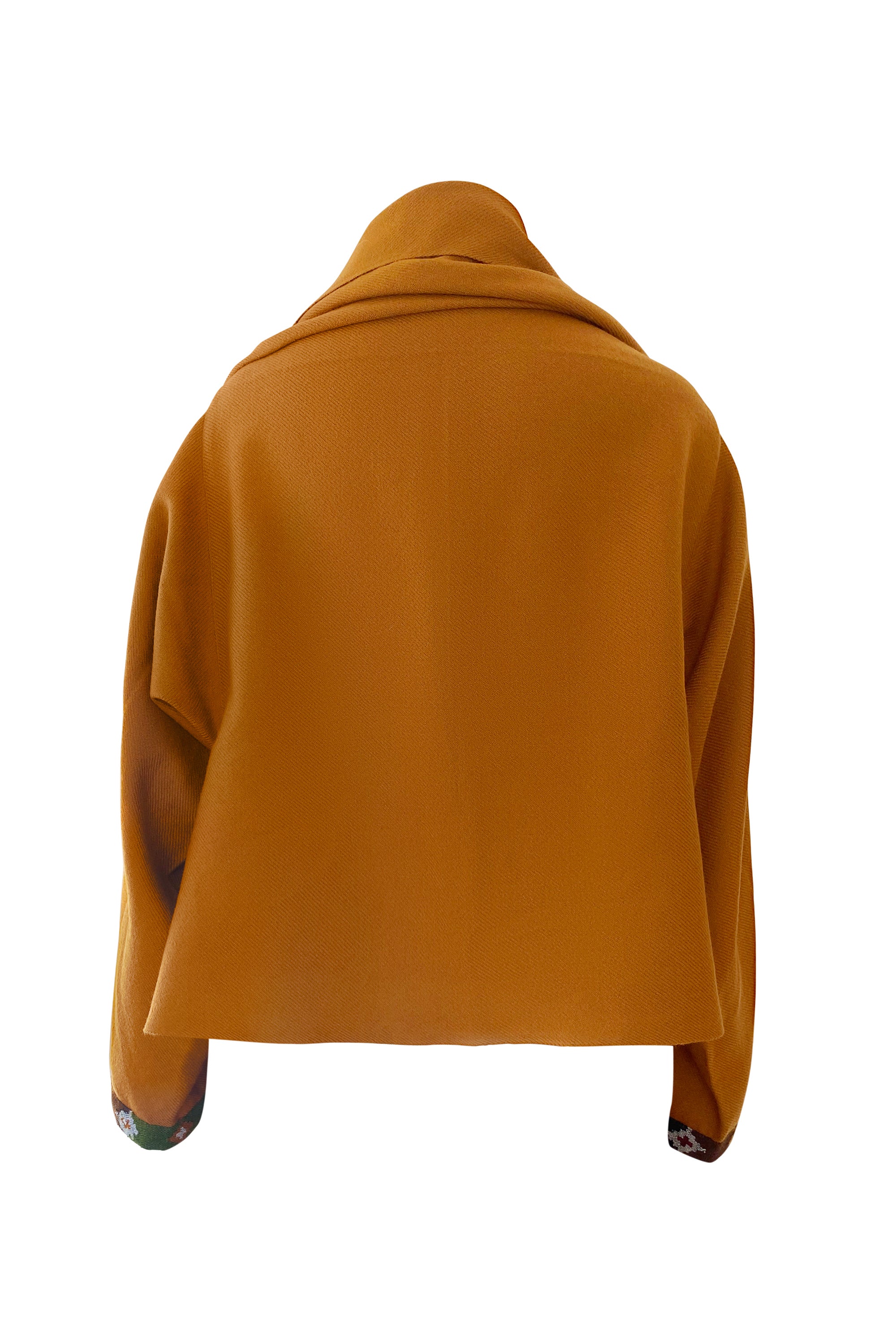 Julahas Mustard Cocoon Coat Cape