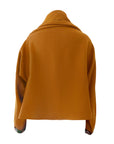 Julahas Mustard Cocoon Coat Cape