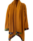 Julahas Mustard Cocoon Coat Cape