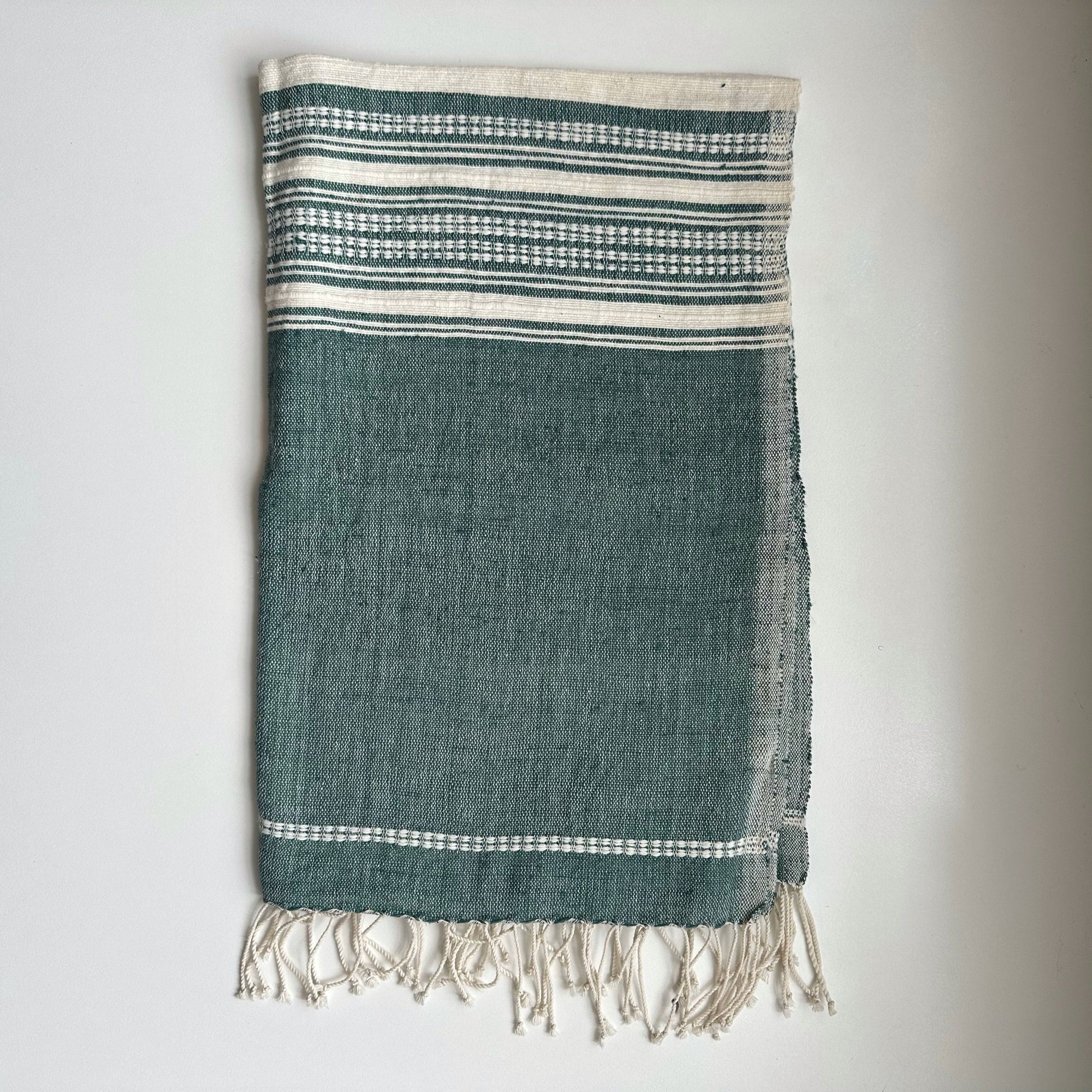 Teal handwoven hand towel