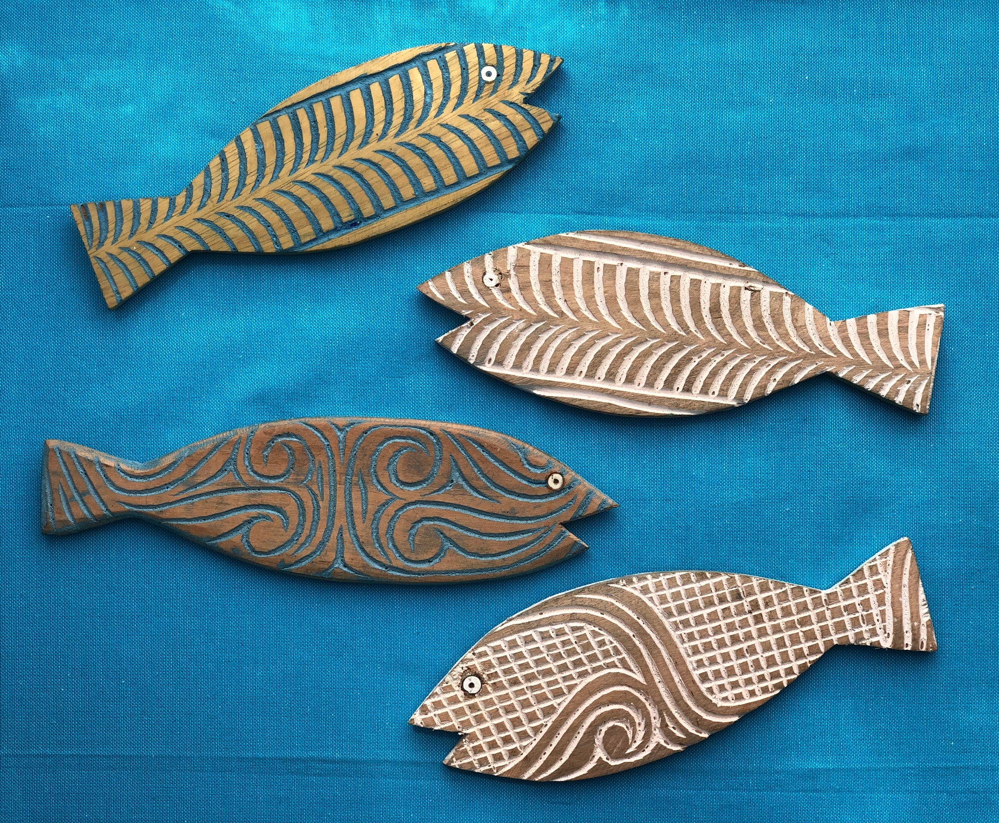 carved wooden fish decoration