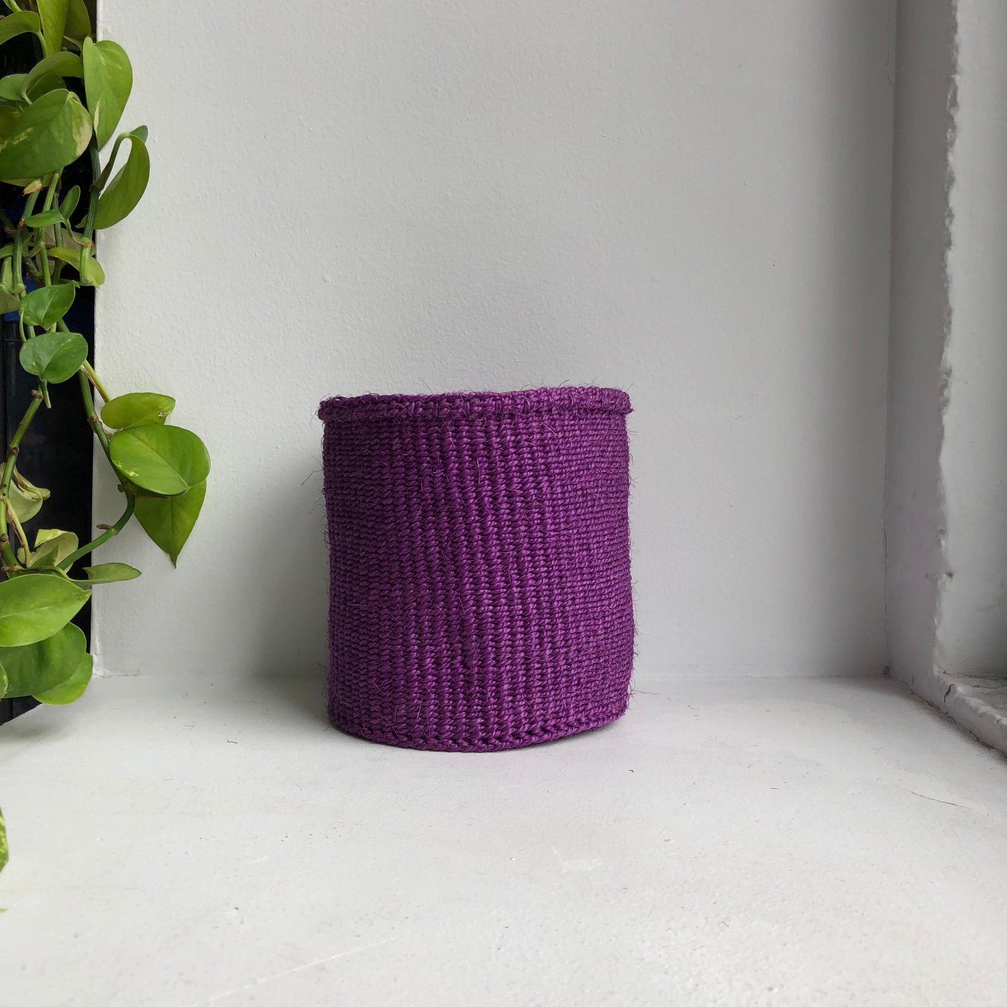 display of 6&quot; purple basket