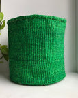 display of 10" green basket