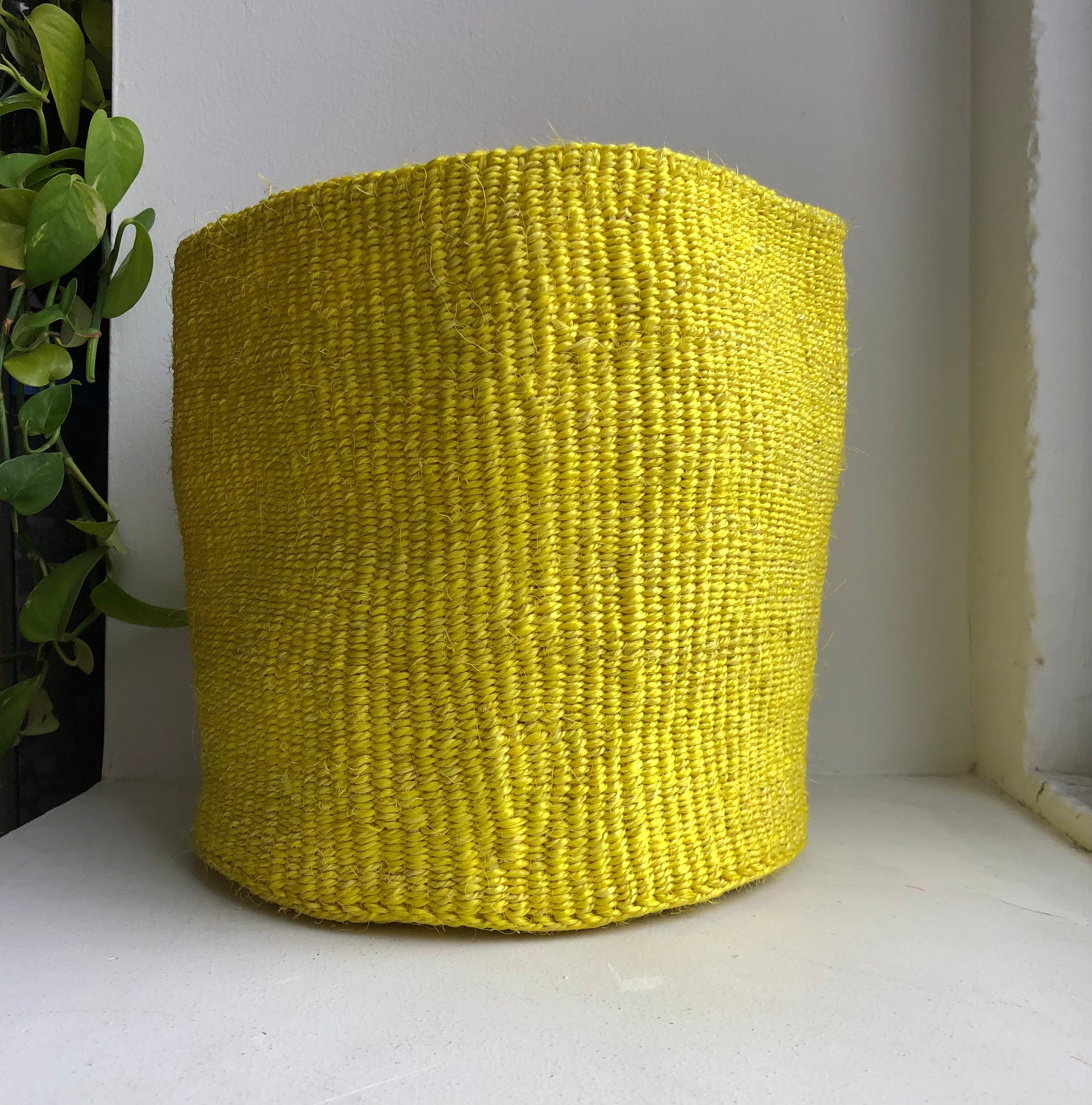 display of 10&quot; yellow basket