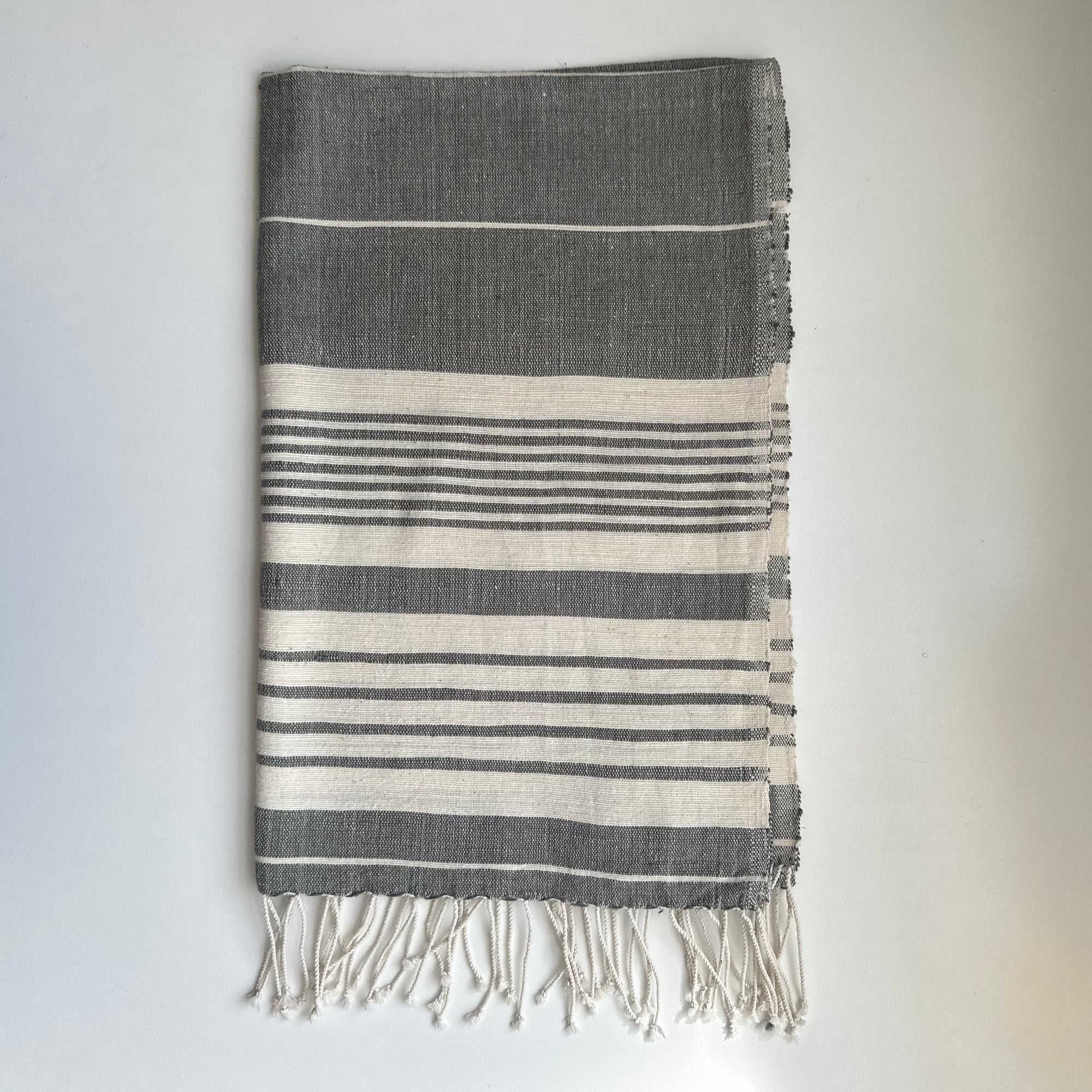 Grey colored hand Ethiopian cotton hand towel