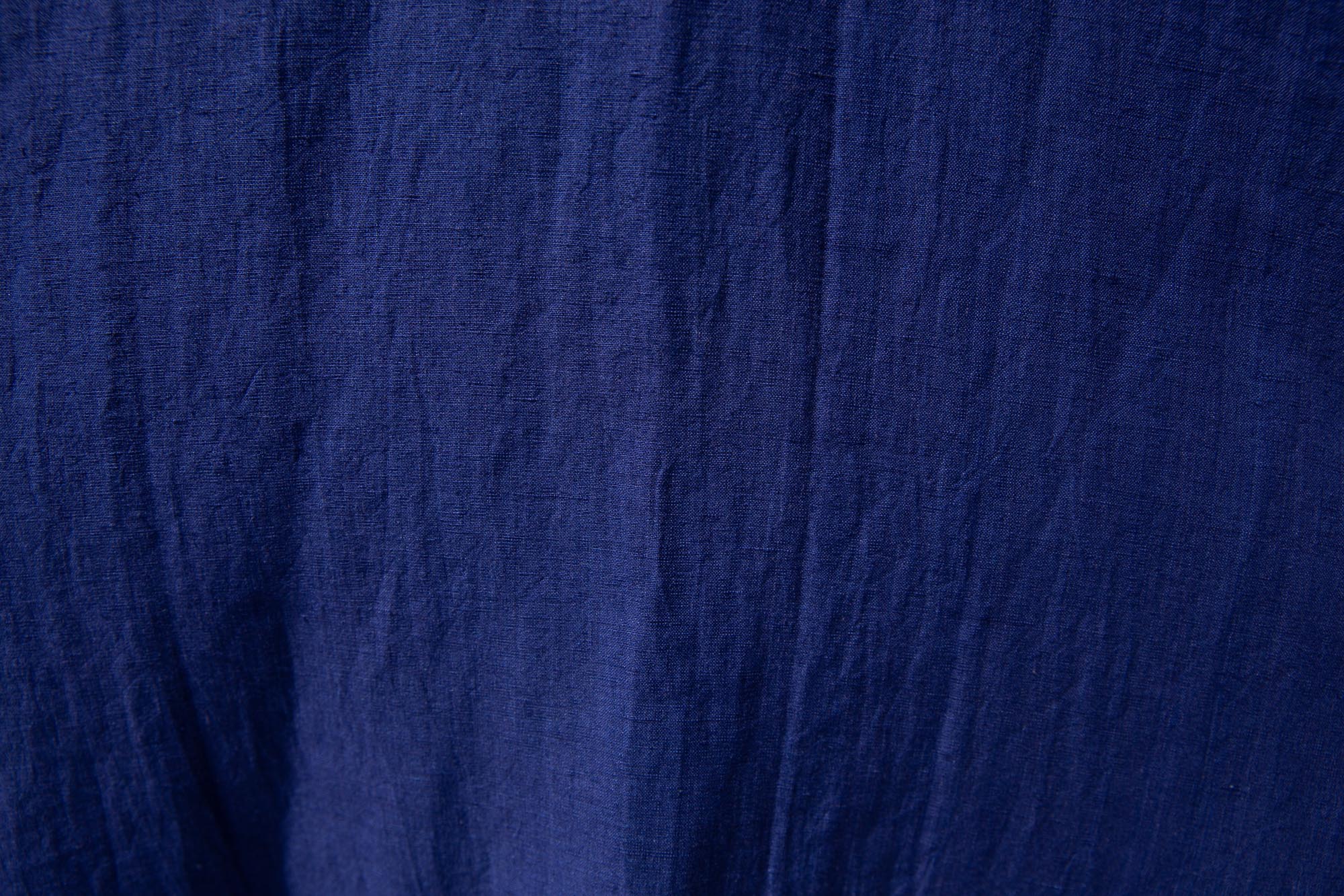 Close up display of midnight blue dress