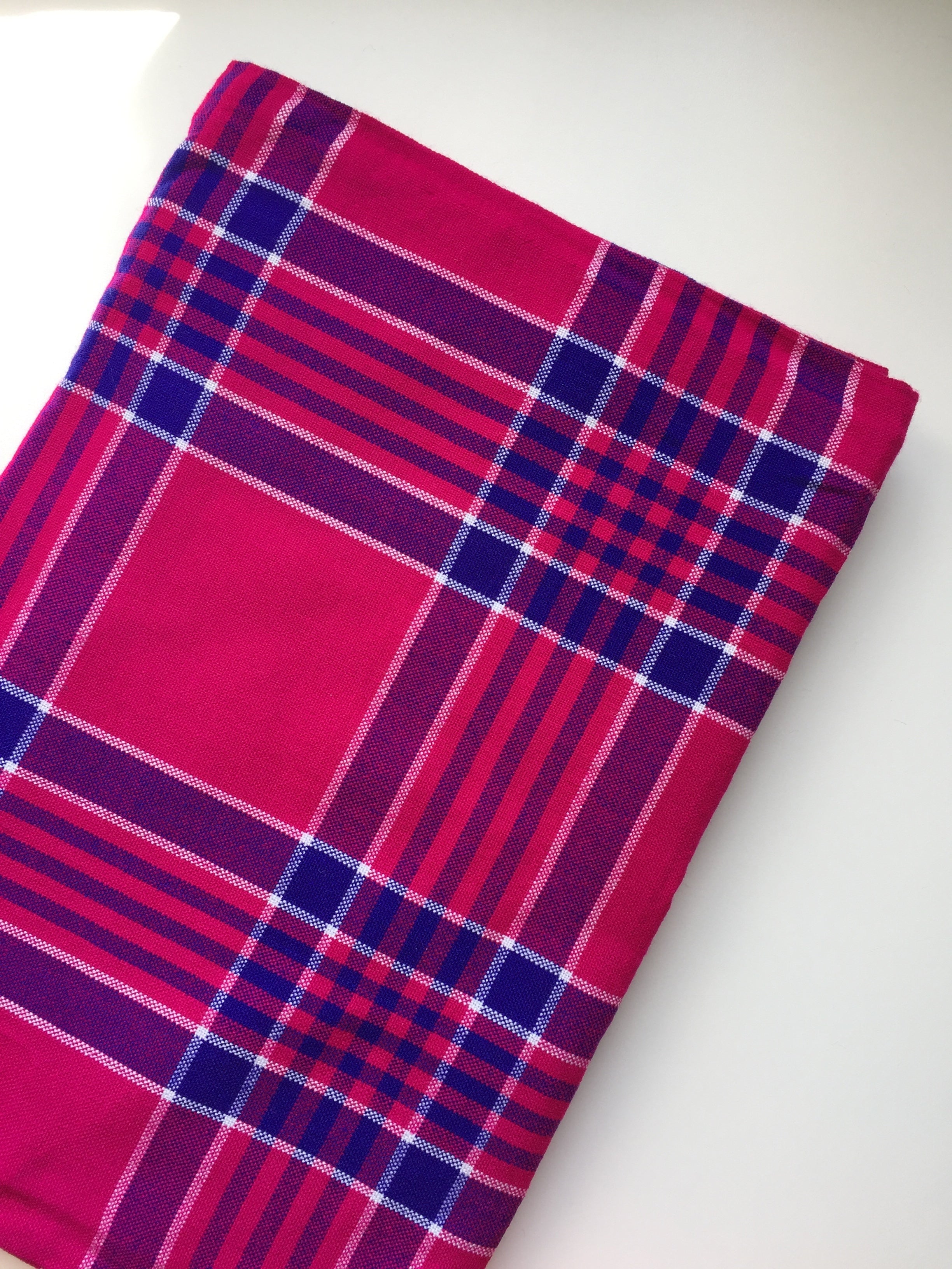 Original Kenyan African Maasai Shuka wrap throw blanket 60 X 80 New in  package