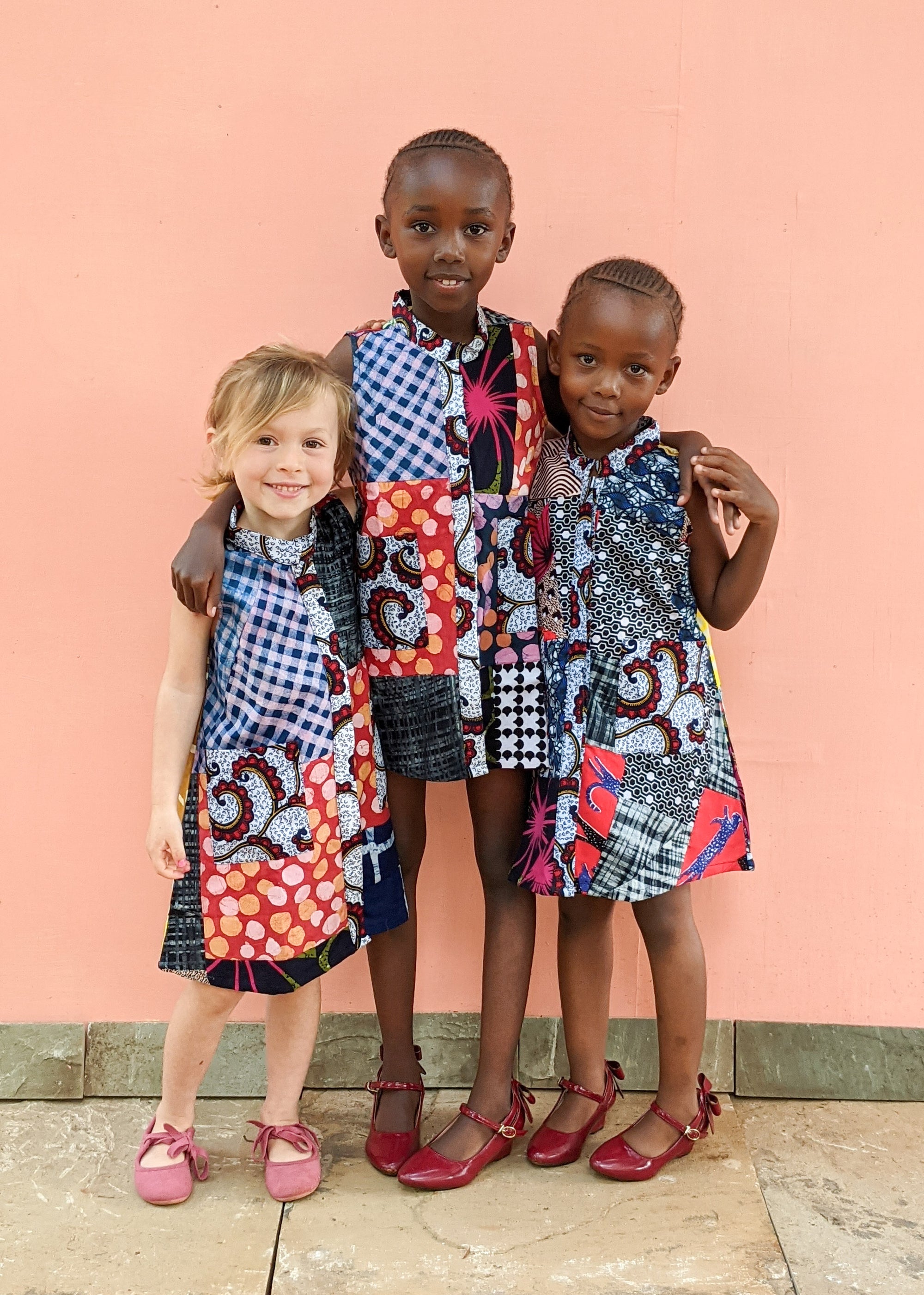 Colorful patchwork kids dress